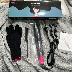 MSTECH Hair Straightener and Curler 2 in 1 - Twisted Ceramic Twisted